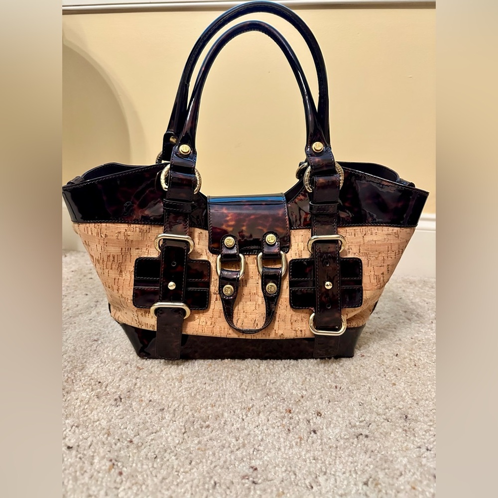 Stuart Weitzman Cork & Tortoise Tote Bag